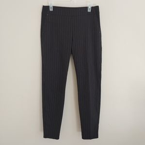 Black pinstripe pants